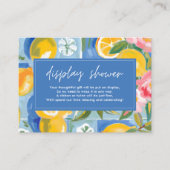 La dolce vita lemonブライダルシャワーディスプレイシャワー エンクロージャーカード (正面)