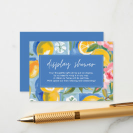 La dolce vita lemonブライダルシャワーディスプレイシャワー エンクロージャーカード