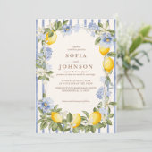 La Dolce Vita Lemon Citrus Italian summer Wedding 招待状 (スタンド正面)
