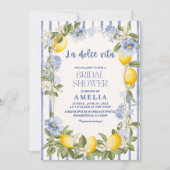 La Dolce Vita Lemon Citrus Italian summer Wedding 招待状 (正面)