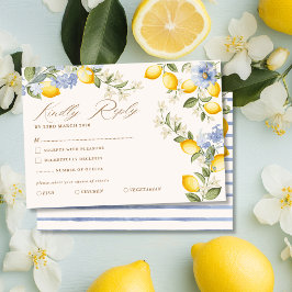 La Dolce Vita Lemon Citrus Mediterranean Wedding 出欠カード