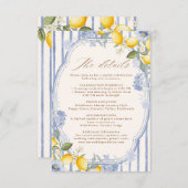 La Dolce Vita Lemon Citrus wedding details エンクロージャーカード (正面/裏面)