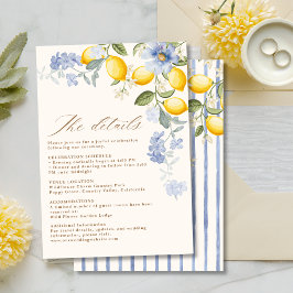 La Dolce Vita Lemon Citrus wedding details エンクロージャーカード