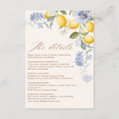 La Dolce Vita Lemon Citrus wedding details エンクロージャーカード (正面)