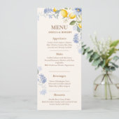 La Dolce Vita Lemon italian citrus wedding メニュー (スタンド正面)