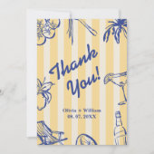 La Dolce Vita Lemons Italian Bridal Shower サンキューカード (正面)