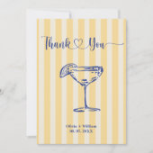 La Dolce Vita Lemons Italian Bridal Shower サンキューカード (正面)