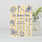 La Dolce Vita Lemons Italian Bridal Shower PHOTO 招待状 (スタンド正面)