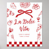La Dolce Vita Love is sweet Italian Bridal Shower ポスター (正面)