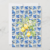 La Dolce Vita Mediterranean Lemon Save the Date 招待状 (裏面)