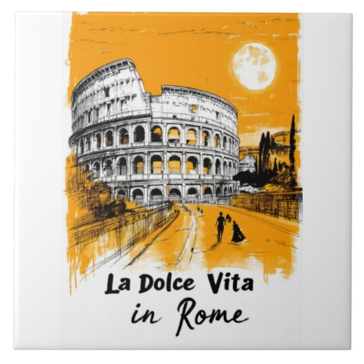 La Dolce Vita - Poster Art タイル (正面)
