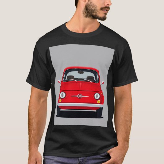 La Dolce Vita: Red Fiat 500 T-Shirt Tシャツ (正面)