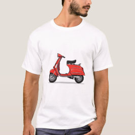 La Dolce Vita: Red Vespa T-Shirt Tシャツ