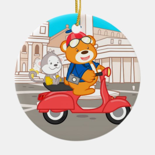 La Dolce Vita Romana - Nanoくま及び後輩猿 セラミックオーナメント (正面)
