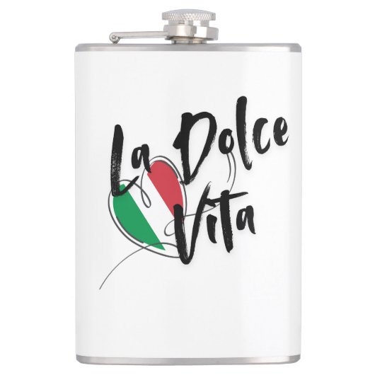 LA DOLCE VITA ,THE ITALIAN SWEET LIFE フラスク (正面)