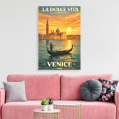 La Dolce Vita Venice Vintage Travel  キャンバスプリント (インサイチュ (リビング))