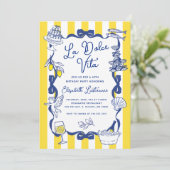 La Dolce Vita Whimsical Italian 40th Birthday  招待状 (スタンド正面)
