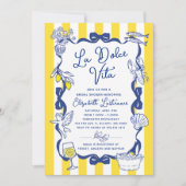 La Dolce Vita Whimsical Italian Bridal Shower 招待状 (正面)