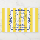 La Dolce Vita Whimsical Italian Bridal Shower Mini スパークリングワインラベル (シングルラベル)