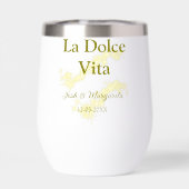 La Dolce Vita yellowのカップル結婚の名前の日付glit (背面)