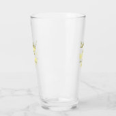 La Dolce Vita yellowのカップル結婚の名前の日付glit タンブラーグラス (左)