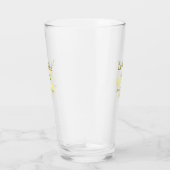 La Dolce Vita yellowのカップル結婚の名前の日付glit タンブラーグラス (右)