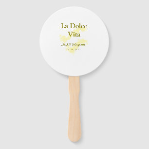 La Dolce Vita yellowのカップル結婚の名前の日付glit ハンドファン