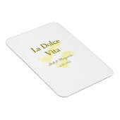 La Dolce Vita yellowのカップル結婚の名前の日付glit マグネット (右側)