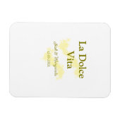 La Dolce Vita yellowのカップル結婚の名前の日付glit マグネット (横)