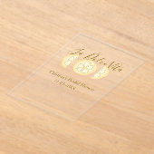 La Dolce Vita yellow lemon bridal shower pastel bo アクリル招待状 (レイダウン)