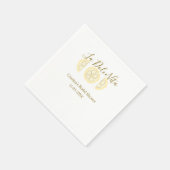 La Dolce Vita yellow lemon bridal shower pastel bo スタンダードカクテルナプキン (角)