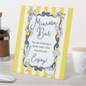 La Dolce Vita Yellow Stripe Italian Mimosa Bar 台座サイン (インサイチュ)