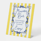 La Dolce Vita Yellow Stripe Italian Mimosa Bar 台座サイン (正面)