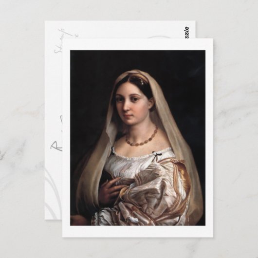 La Donna Velata postcard ポストカード (正面/裏面)