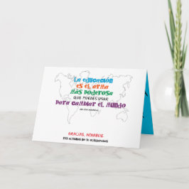 La educación cambia el mundo. 1º dame nombres. カード