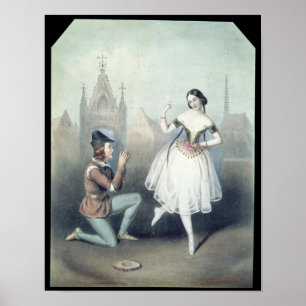 La Esmeralda': Carlotta Grisi及びジュールPerrot ポスター