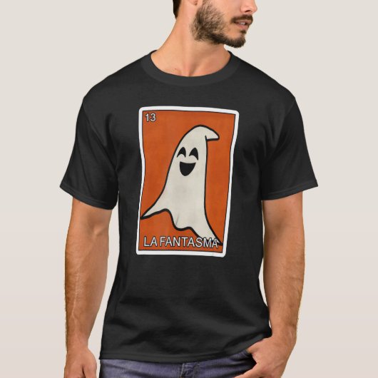 La Fantasma Ghost Card Mexican Lottery Card La Fan Tシャツ (正面)