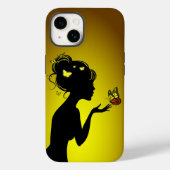 La femme papillons jaunes Case-Mate iPhoneケース (裏面)