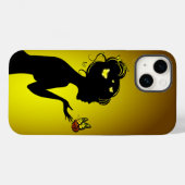 La femme papillons jaunes Case-Mate iPhoneケース (裏面 (横))