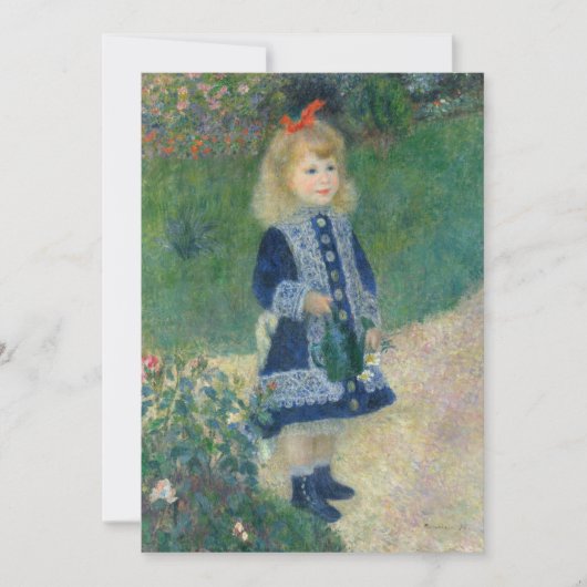 La Fillette à l'arrosoir de Auguste Renoir 招待状 (正面)