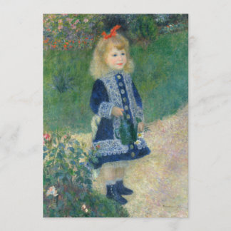 La Fillette à l'arrosoir de Auguste Renoir 招待状
