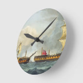 La Fique、「Nからの1795年1月5日の捕獲、 ラウンド壁時計 (傾斜)