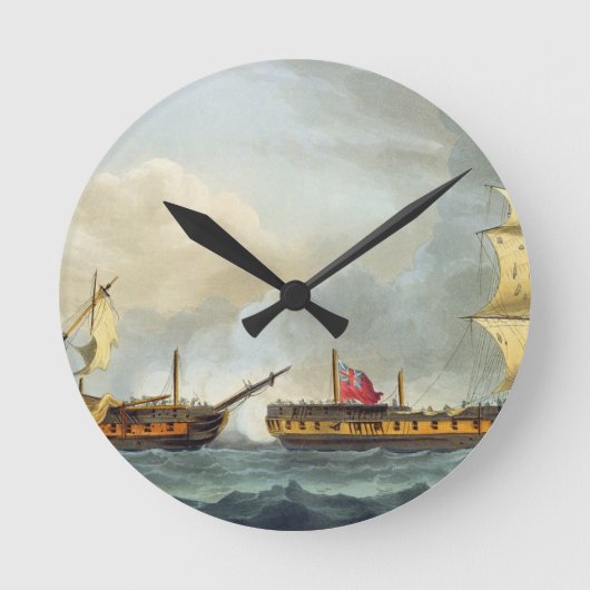 La Fique、「Nからの1795年1月5日の捕獲、 ラウンド壁時計 (正面)