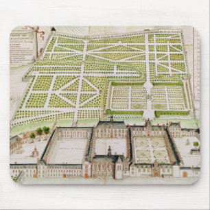 La Fleche 1655年のイエズス会士の大学の眺め マウスパッド