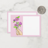 La fleur dans la main de madame, la carte à écrire ノートカード (正面/裏面インサイチュ)
