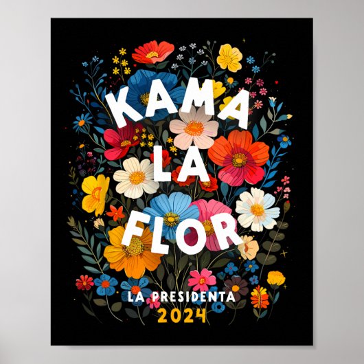 La Flor 2024 Kamala Walz 2024社長Kamala-har ポスター (正面)