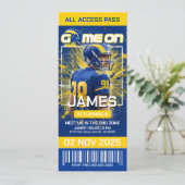 LA Football Ticket Birthday Invitation セーブザデート (スタンド正面)