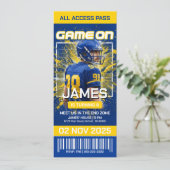 LA Football Ticket Birthday Invitation セーブザデート (スタンド正面)