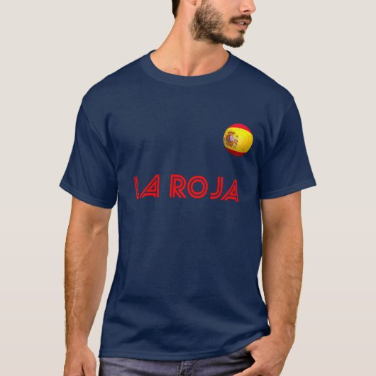 La Furia Roja -スペインのフットボール Tシャツ (正面)