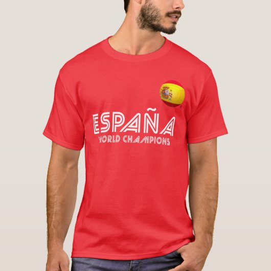 La Furia Roja -スペインのフットボール Tシャツ (正面)